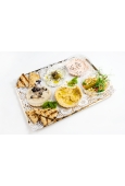 Zestaw dipów greckich + chlebek pita (dla ok 4 osób) - taca