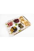 Zestaw zimnych meze + chlebek pita (dla ok 4 osób) - taca