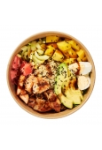 Bowl z łososiem teriyaki