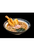 Udon z owocami morza w tempurze